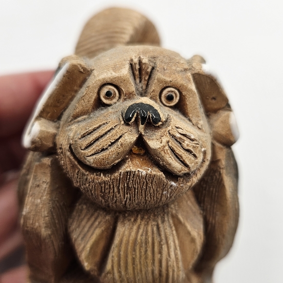 Artesania Rinconada Pekingese Figurine Uruguay Pottery Retired Handcrafted - Picture 7 of 7